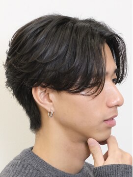 ビカムメンズヘアー 栄店(become men's hair) 曲がる縮毛矯正ニュアンスパーマ名古屋センターパート
