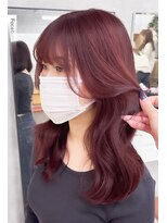 ディスイズ(thisis)&nbsp;【thisis】ボルドーカラー/暖色カラー/韓国風/レイヤーカット