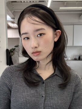 ミーム 原宿 表参道(meme) 松本おすすめ◎オリーブベージュエゴマの葉前髪簡単アレンジ