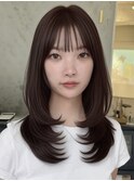 レイヤーカット/韓国レイヤー/ロングレイヤー／スワンレイヤー