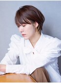 ミセスヘア/美シルエット/艶カラー/クールショート/耳掛け◎