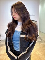 ヘアーアイストゥーレ(HAIR ICI TRE)&nbsp;ベージュカラー　ブリーチなし　2WAYバング　フェミニンロング