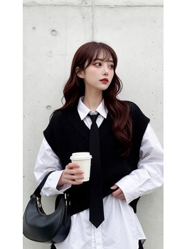 コートフィールエー(CO_T feel.a) 艶◎チェリーレッドで大人可愛く！周りと差がつく髪