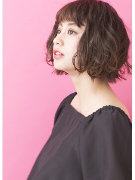 シャンプー 本店(SHAMPOO) 毛先ワンカールと表面のみmixカールでくせ毛風ゆるパーマ