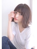 小顔セミウェットウェーブピンクベージュハイライトカラー
