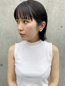 コード 四条河原町駅店(CHORD) 京都　河原町　切りっぱなしボブ　ワイドバング　地毛風カラー