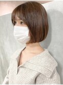 ショート・ボブ×ダークアッシュ/モード[韓国/前髪]