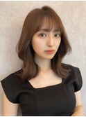 韓国前髪×ショコラアッシュ【髪質改善/ふんわりカール/新宿】