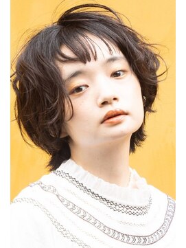 ワク(WAKU) パツっとオン眉が可愛いラフな動きボブショート 似合わせカット