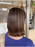 【立体感UP】大人ハイライトボブ
