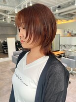 カフ(CAF) CAF松本/ウルフカット/オレンジブラウン/大阪/心斎橋