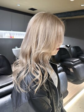 ペレ 栄店(PELE) デザインカラー/レイヤーカット/ウェットヘア/オリーブベージュ