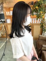 ユラギフロムユイマァル 水島店(YURAGI from YUIMARL)&nbsp;ブルーブラック×レイヤーカット