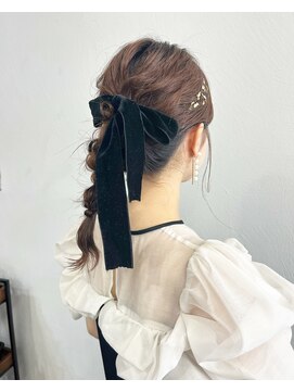 ロットアニバース(lott annibirth) 【髪質改善】リボンポニーテール@mutsumi