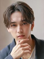 韓国フェザーパーマニュアンスパーマセンターパートショート