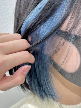 ミーム 原宿 表参道(meme) "インナーカラーブルー