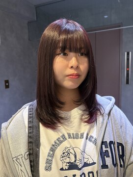 ヨーク(YOKE) 【YOKE】チェリーレッドワインレッドインナーレイヤカット