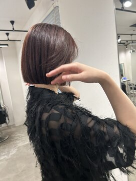 ワープ 青葉台(WARP) ボブ/レッドカラー/切りっぱなしボブ