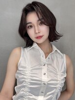 ロンドアンメゾン 原宿(Lond un Maison.)&nbsp;イメチェン外ハネボブ美髪ワイドバングミディアムレイヤーカット