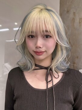 ソル バロール 表参道(SOL .valor) ハイトーンデザインカラーペールピンクベージュホワイトブロンド