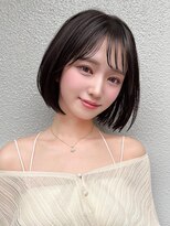 ラルユー 金山(LallYou)&nbsp;20代ぎりぎり結べる切りっぱなしボブ/タッセルカット/黒髪ボブ