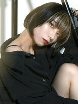 エミュ 表参道 青山(emu)&nbsp;【emu井上信洋】コントラストデザインハイライトボブ【エミュ】