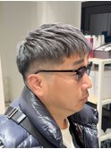 50代40代白髪ぼかしシルバーメッシュバレイヤージュ
