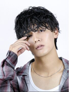 オーシャントーキョー 大阪(OCEAN TOKYO) シャドウパーマ波巻きパーマツーブロック無造作マッシュ