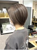 ダークアッシュ/大人ガーリー/似合わせカット[稲毛/白髪ぼかし]
