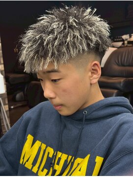 メゾンフォーメン 心斎橋店(Maison for men) ホワイトメッシュツイストパーマ