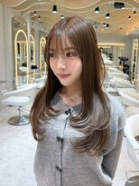 ロンドリメゾン 原宿(Lond re Maison.) ハッシュレイヤー/ミルクグレージュ/韓国/顔周りカット/0529