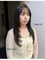 シーサカエ(SHE.sakae)&nbsp;layer cut × Olive brown