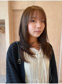 【晴音】ロングレイヤー/アッシュベージュ/20代