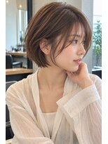 フレイムス ヘアアンドリラックス 大宮東口店(Frames)&nbsp;ショートボブ髪型20代30代40代50代前髪あり前髪なし面長丸顔大宮