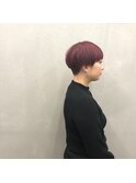 N/92co. 刈り上げマッシュショート×レッドバイオレット