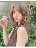 Aimee町田ゆるふわレイヤーミディ×オリーブベージュ