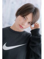 洗練された★アッシュブラック小顔ワンサイドショートb1