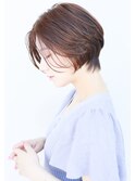 《顔周り》ハンサムショートヘア 髪質改善ベージュ20代30代40代
