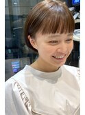 ワイドショートバング　少し横幅広め前髪