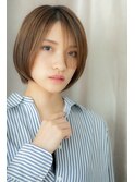 □艶髪スローカラー前下がりマッシュヘアー216川口10代20代30代