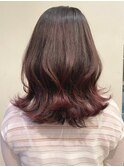大人可愛いレイヤーカットチェリーピンクグラデーションカラー