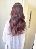 *滝田*韓国風巻き髪ロングレイヤーケアブリーチピンクカシス人気
