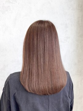 デミヘアー(Demi hair) ピンクベージュ×ストレートヘアー