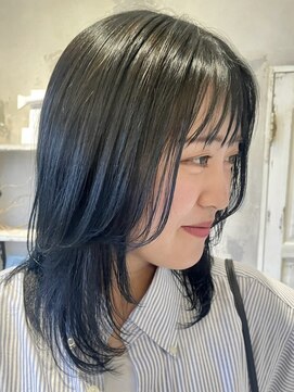 カムジーヘッド(COMEGHEAD) ダブルカラーミルクティーベージュカラーブルーブラックブリーチ