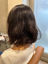 ヘア ルーナ バイ アプリーレ(hair lune by Aprire)&nbsp;黒髪暗髪大人可愛いプードルパーマボブスタイル20代30代40代
