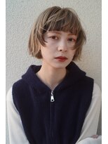 レジュアル(RESSUAL) イメチェンホワイトブロンド外ハネボブ美髪ワイドバング