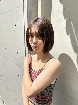 ディジョン 自由ヶ丘(Dijon) 韓国顔まわりレイヤーカットグレージュオリーブベージュブラウン