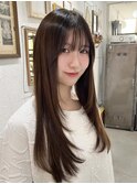 顔周りレイヤーロング