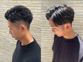 オレンジポップ 南船橋店(ORANGE POP)の写真/<ON/OFFstyleも人気*>サイドの刈り上げフェードカット◎スーツやセットアップに合うアップバング[南船橋駅]