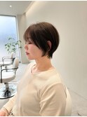 大人ショート×脱白髪染め